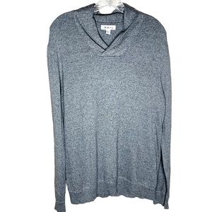 The Rail pullover long sleeve shawl collar 100% cotton sweater